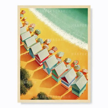 Art Print | Beach Boxes Art Print | Beach Boxes